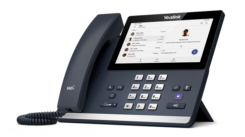 Yealink MP56 E2 Teams IP Phone, Android 13, Mid-level, Teams and Skype Compatible, 7-inch touchscreen, HD Audio, Teams button, Supports Office 365